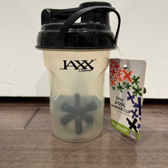 Fit & Fresh Other - Jaxx by Fit & Fresh 20oz Shaker Cup Black Clear Protein Mixer Bottle